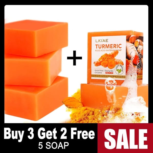 Kurkuma Sæbe, Fugtighedsgivende, Naturlige Ingredienser,Køb 3 få 2 gratis