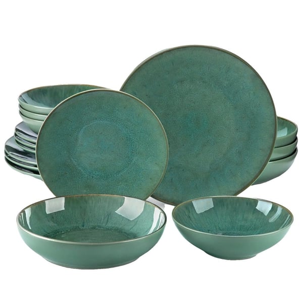 Servis, Elegant Design, Hållbar Keramisk Konstruktion, 48 PCS