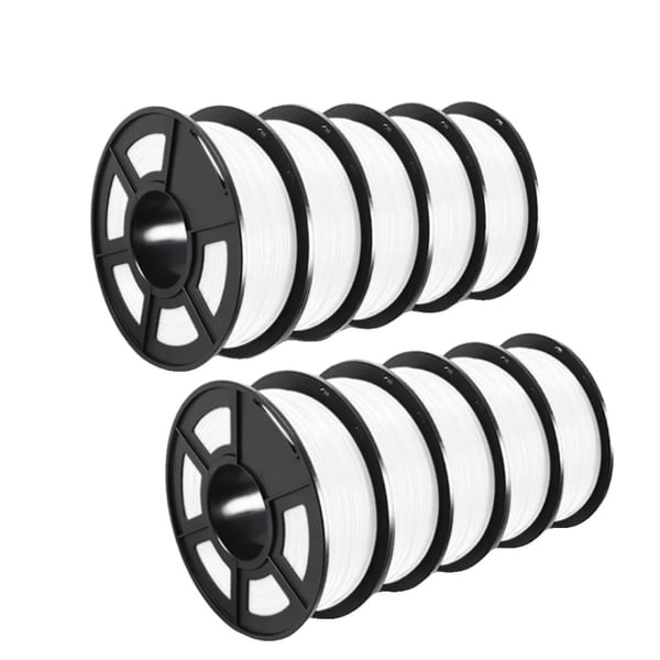 PETG 3D Filament, 1,75 mm Diameter, Miljøvenligt Materiale,PETG Hvid 11KG
