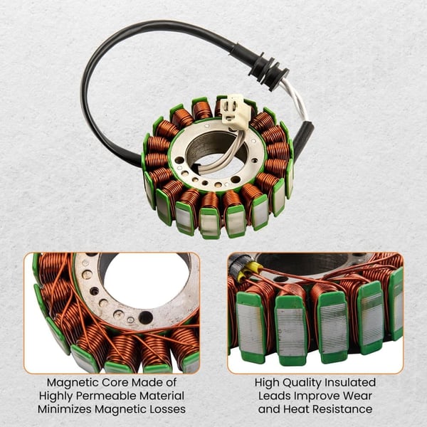 Magneto Spole Stator, 12V DC, Passer til Yamaha R6 YZF-R6 1999-2002, Sikker Overbelastningsbeskyttelse, Højkvalitets Kobbertråd