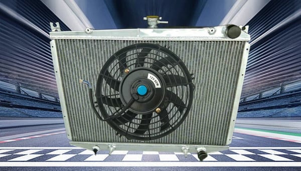 Radiator og ventilator samling, aluminium materiale, passer til L4 og V6 motorer, forbedret køleeffektivitet, kompatibel med flere modeller