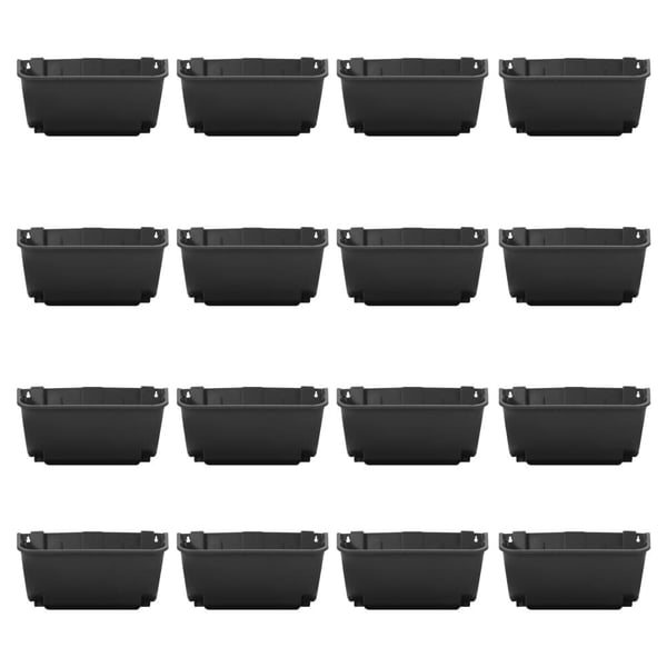 Vertikal Havekrukke, Holdbar PP, 30x15x15 cm, Alsidig Plantekompatibilitet, 16 Individuelle Krukker, Optimal Dræningssystem