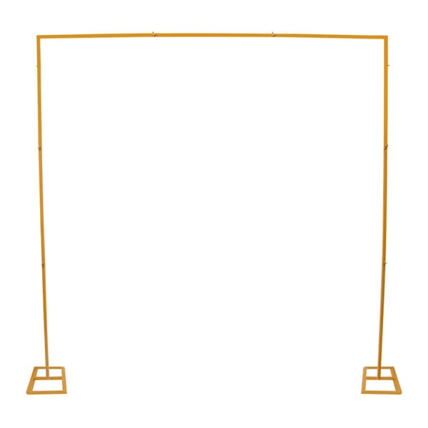Backdrop Stand, 2,4m x 2,4m, Jernmateriale, Firkantet Form,Guld, L