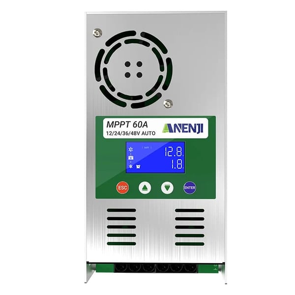 Solcellelader, 60A kapacitet, LCD-display,ANJ-48V-60A