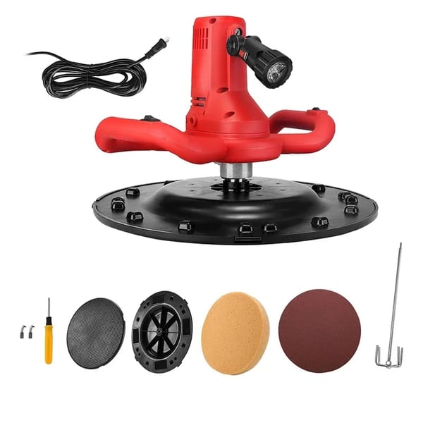 Elektrisk Betonspatel, Justerbar Hastighed, Ergonomisk Design,Rød