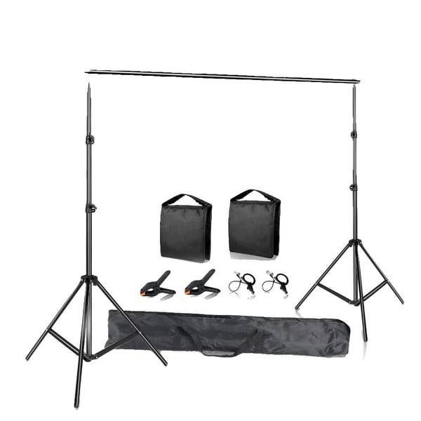 Baggrundsstativ, Justerbar Støtte, Letvægtsdesign,Tilføj 2stk Sandpose, 2X3M
