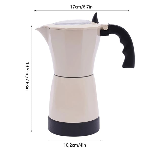 Espresso-maskine, kompakt design, 12,68 oz kapacitet,Flødefarvet