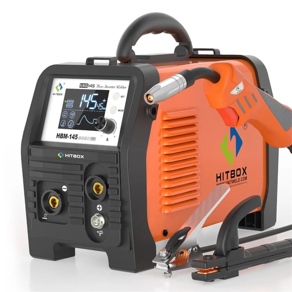 HITBOX Svejsemaskine, Multi-Mode Svejsning (MMA/MIG/TIG), Smart Enhed, CE Certificeret,HBM145