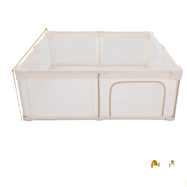 Vauvan leikkikehä, kaksi kokovaihtoehtoa, kestävä metallirakenne,Beige 150-180-70cm