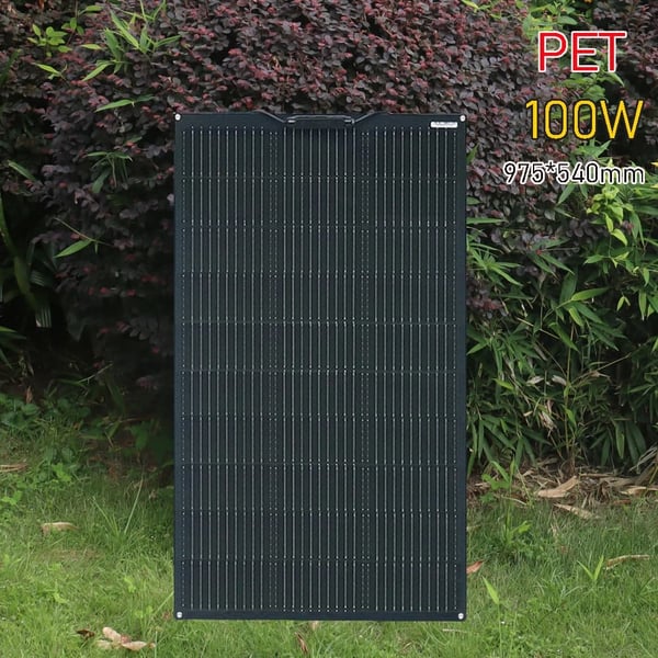 Solpanel, Fleksibelt Design, Høj Effektivitet,PET Fleksibel 100w