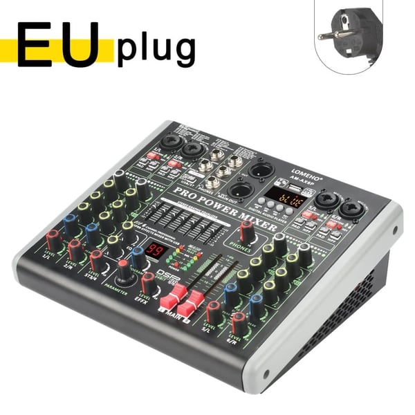 LOMEHO Power Mixer, 100W Udgang, Bluetooth Forbindelse,EU STIK