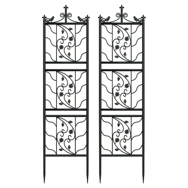 Metal Havebue, Elegant Design, Holdbar Jernkonstruktion,sort