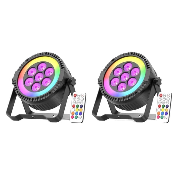 Par Lys, DMX Kontrol, RGBW Effekter,EU Stik, 2Pcs-ZQ01523