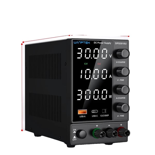 DC-virransyöttö, 30V 10A ulostulo, kaksois-USB-portit,DPS3010U 30V 10A