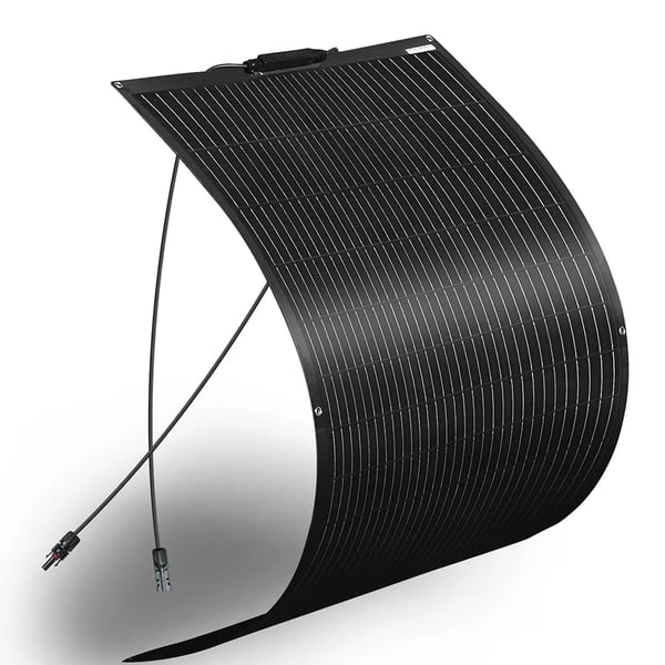 Fleksibel Solpanel, 120W Effektudgang, Høj Effektivitet 24%,sort 120W