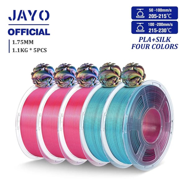 3D-printer filament, firefarvet, blank finish,PLA p SKFC Mix-10