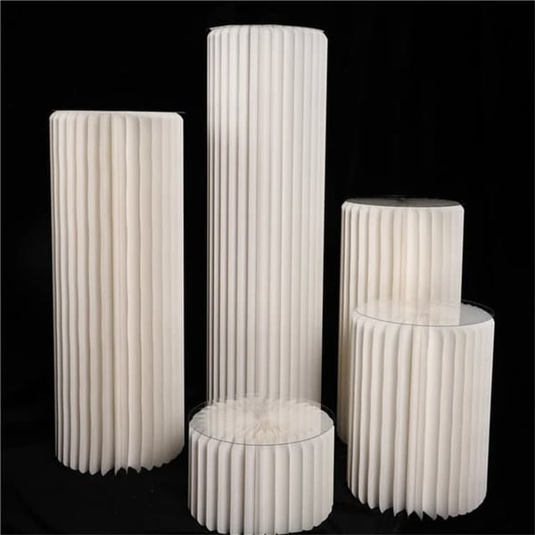 Bryllup Baggrund Dekoration, Foldedesign, Hvid Farve, H20 40 60 80 100