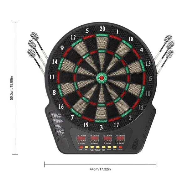 Elektronisk Dartskive, 27 Spiltilstande, Automatisk Scoring,sort