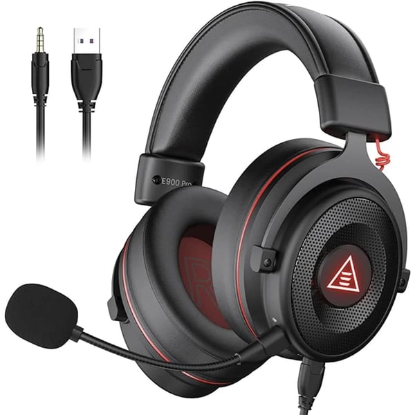 Gaming headset, 7.1 surround sound, støjreducerende mikrofon,Sort