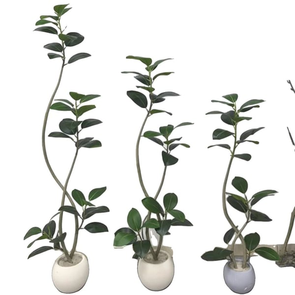 Faux Fiddle Leaf Fig Træ, Elegant Hjemmeindretning, Lav Vedligeholdelse,Grøn, 180cm