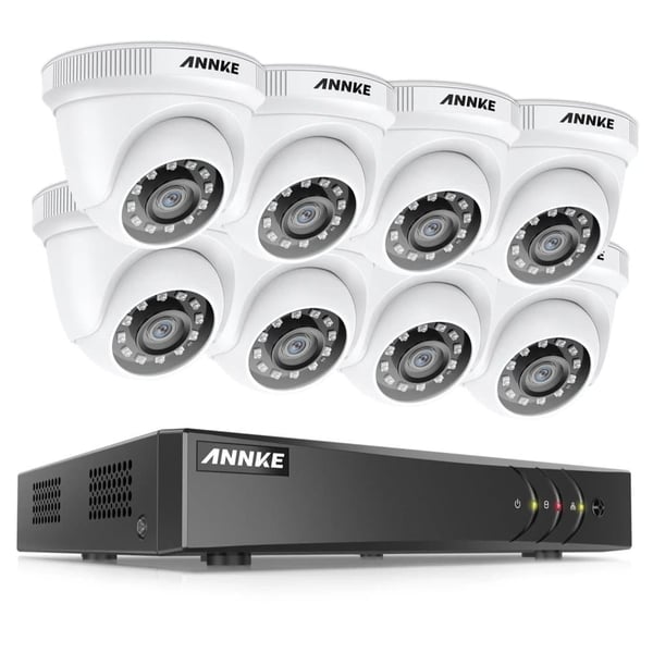 ANNKE Sikkerhedssystem, 2MP Opløsning, 8CH Indgang, HD Video Komprimering,DW81KD-58BMDW81KD-58BM, Ingen