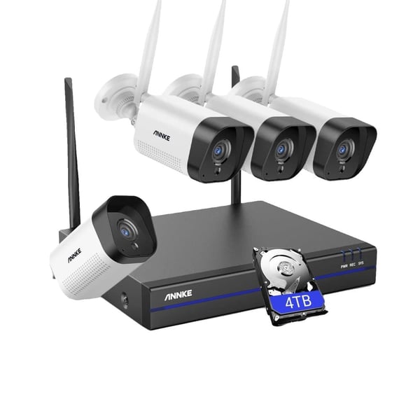 Ulkona oleva Wifi-valvontakamera, kaksisuuntainen ääni, yökuvaus, 4TB