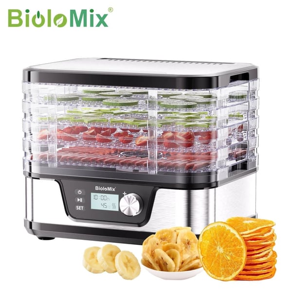 Madtørrer, 5 Bakker, Digital Timer og Temperaturkontrol,BFD1300E, EU, 220V