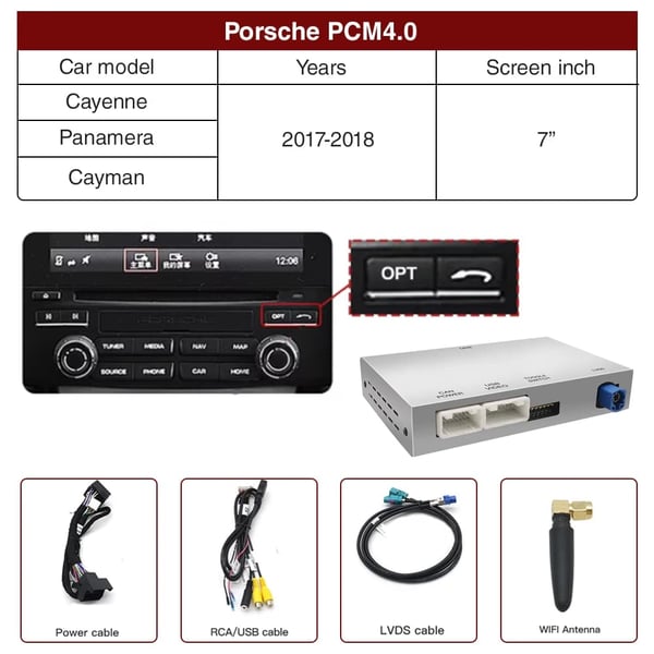 Trådløs Carplay-modul, PCM-kompatibilitet, forbedret multimedieadgang,PCM 4.0
