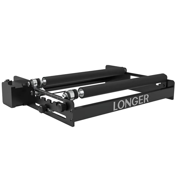 Laser Rotary Roller, 6-200mm Justerbar Diameter, 360° Rotationsgravering, Robust Design,sort