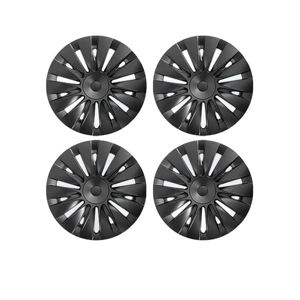 Hjulafdækning, 19" Mat Sort Finish, Perfekt Pasform til Model Y,Klinge Stil