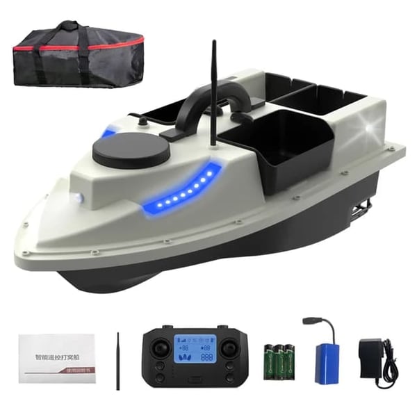 GPS RC -syöttivene, langaton kauko-ohjain, 4 syöttisäiliötä, D19 GPS 5200mAh