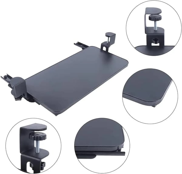 Tastaturbakke, Slankt Design, Ergonomisk Justering,sort