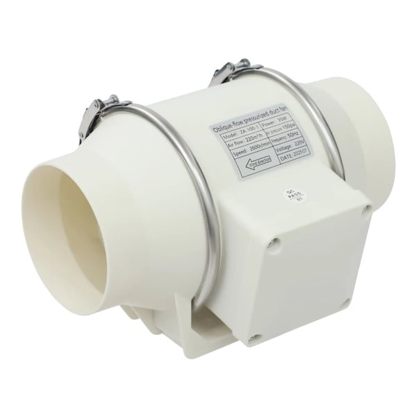 Poistoilmapuhallin, Korkea Ilmavirta, Energiatehokas,VALKOINEN, 220 V