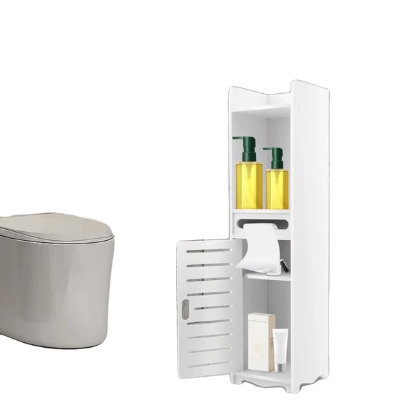 Badeværelsesopbevaringsskab, PVC-materiale, Dimensioner 20x20x80cm, Samling påkrævet, Hver hyldes belastningskapacitet 3kg, Pakke størrelse 82x22x6cm