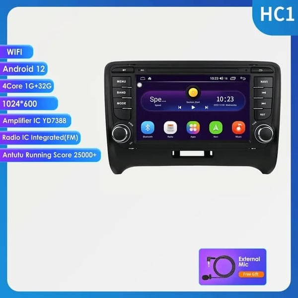 Bilradio, GPS-navigation, Android 8-Core, HC1-1G 32G-4cores