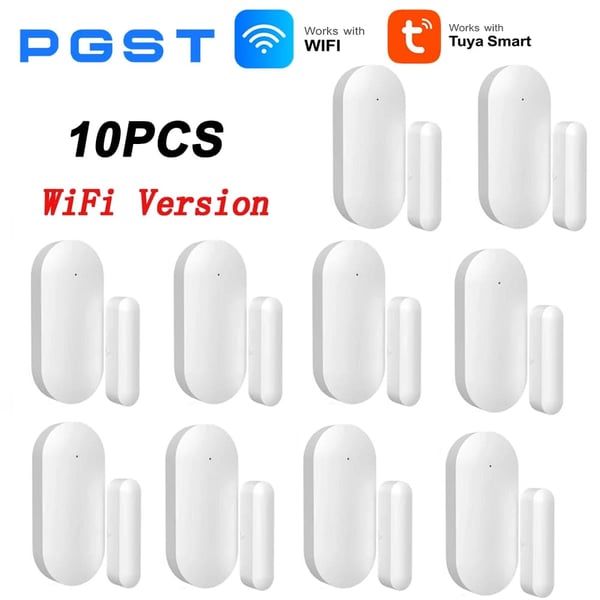Dørvindussensor, Smart Home Integration, Kraftfuldt Alarmsystem,10PCS