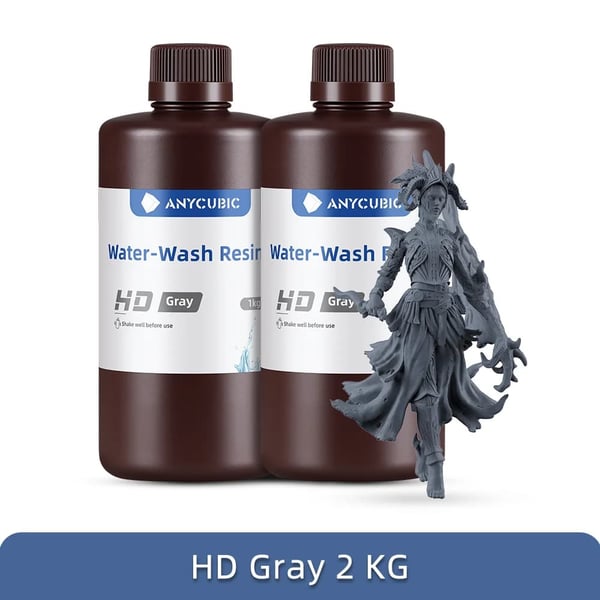 Vand-Vask Harpiks, Høj Præcision, Lav Lugt,HD Grå 2kg