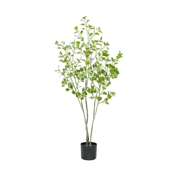 Kunstig Ficus Træ, Silke Blomster Materiale, Hjerteformede Blade, Vedligeholdelsesfri,som vist, 120cm