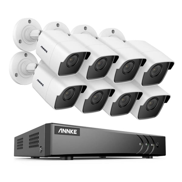 8CH DVR CCTV Sikkerhedssystem, 5MP Ultra HD Opløsning, Infrarød Nattesyn,2T, 5MP CMOS-kamera