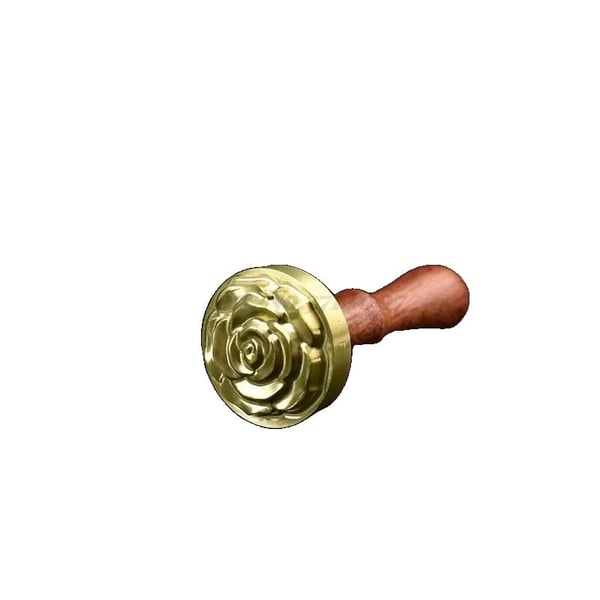 Voksseglsstempel, 40*14mm størrelse, rosen-konkav design,GZZ249-08