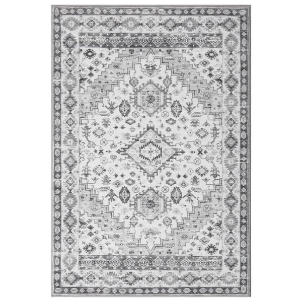 Tæppe, Vintage Design, Skridsikker Bagside,GRÅ, 240x340cm