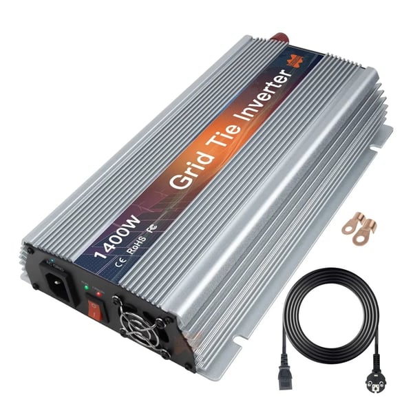 Mikro sol inverter, 1400W udgangseffekt, høj effektivitet,18V (10.5-30VDC), 230V (190-260VAC), Sølv-1400W