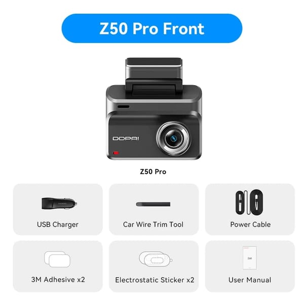 Dash Cam, 4K-resoluutio, Yökuvaus,Etu, 64 SD-kortti