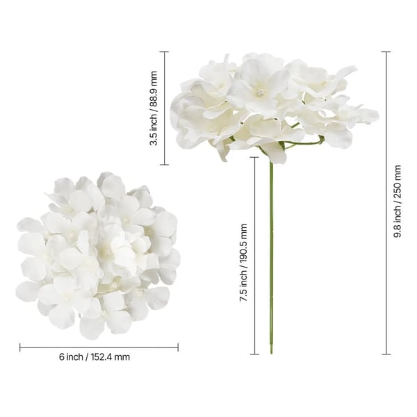 Kunstige Blomster, Polyester Materiale, Blomsterhoved Stil,305pcs, hvid