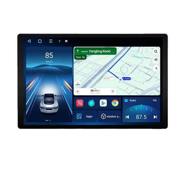 Autoradio, korkean resoluution näyttö, yhteensopiva Dodge Caliberin ja Jeep Compassin kanssa 2010-2016,X7 MAX 4-64-13.1