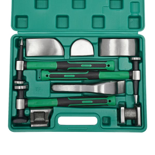 Dentskade Reperationssæt, Højstyrke 45# stål, 9 Værktøjsdele, Effektive Dentskader, Stødresistent, Korrosionsresistent