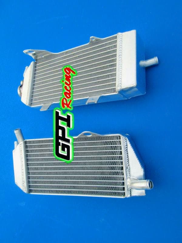Radiator, Aluminium Materiale, Designet til Off-Road Motorcykler, Effektiv Køleydelse, TIG Svejset Konstruktion, Holdbart Design