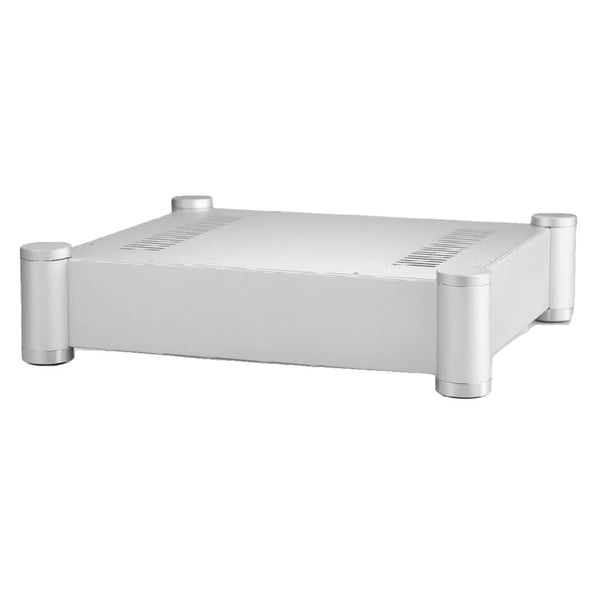 Lydforstærker Kabinet, Eksterne Dimensioner 362×322×86mm, Interne Dimensioner 320×280×62mm, Materiale Aluminiumlegering, Nettovægt 3.2kg