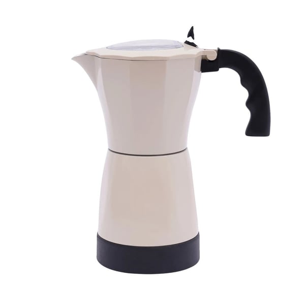 Espressokeitin, kompakti muotoilu, 12,68 unssin kapasiteetti,Kermavalkoinen