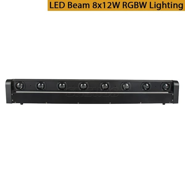Scenebelysningseffekt, RGBW LED-teknologi, DMX-kontrolmulighed,EU Stik, LED Stråle 8x12W